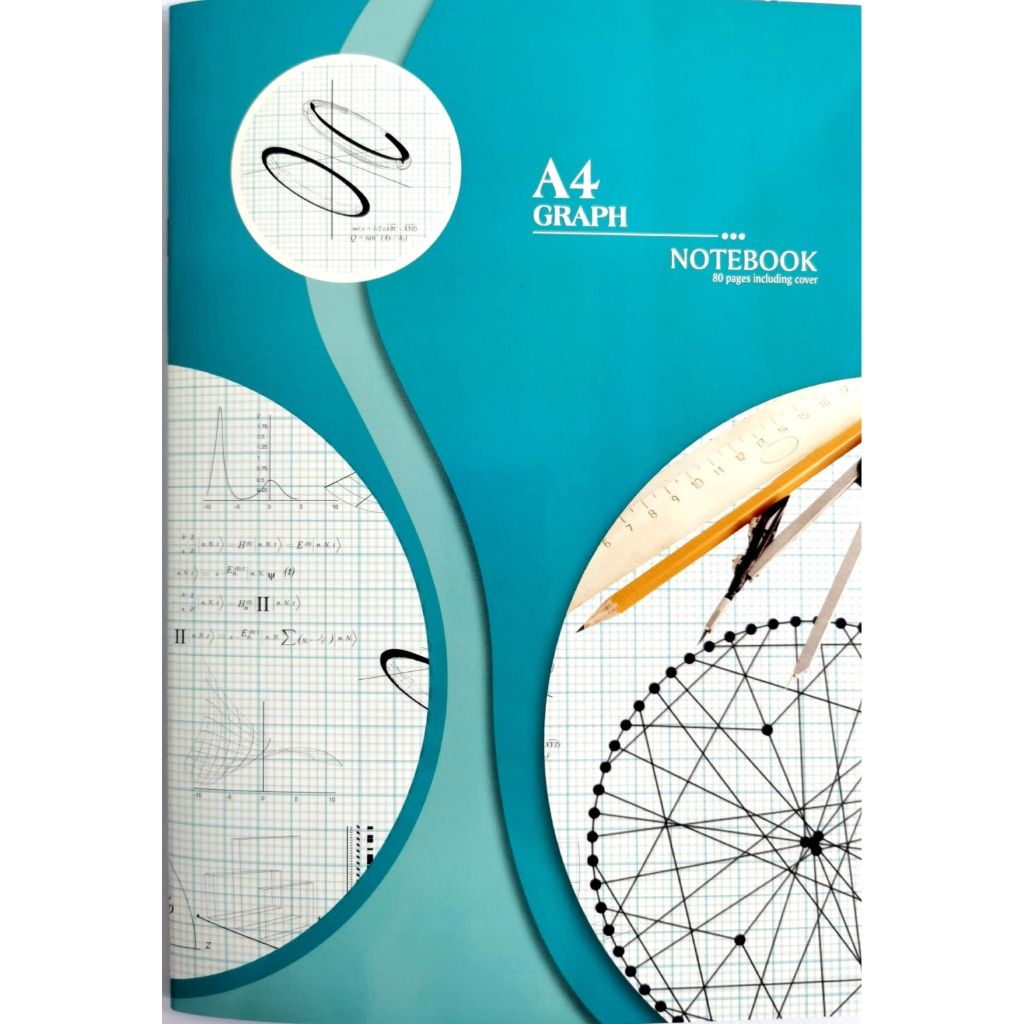 A4 GRAPH NOTEBOOK 80PAGES INCLUDING COVER