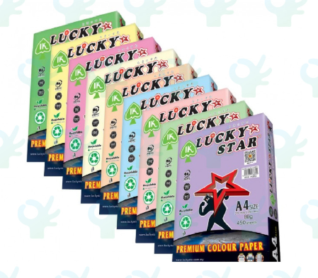 Lucky Star A4 Premium Colour Paper CS170 Pink 80gsm 450 sheets