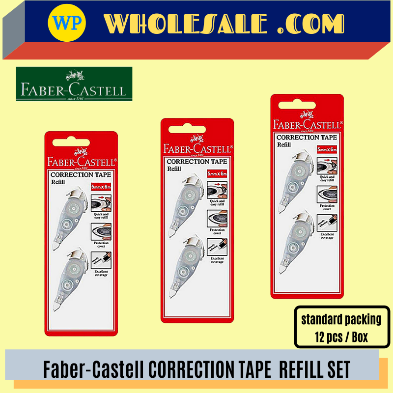 FABER CASTELL CORRECTION TAPE REFILL (2'S) 169103 / Faber Castell / Correction Tape / Refill / Correction Refill / Faber Castell Correction Tape Refill (2's)