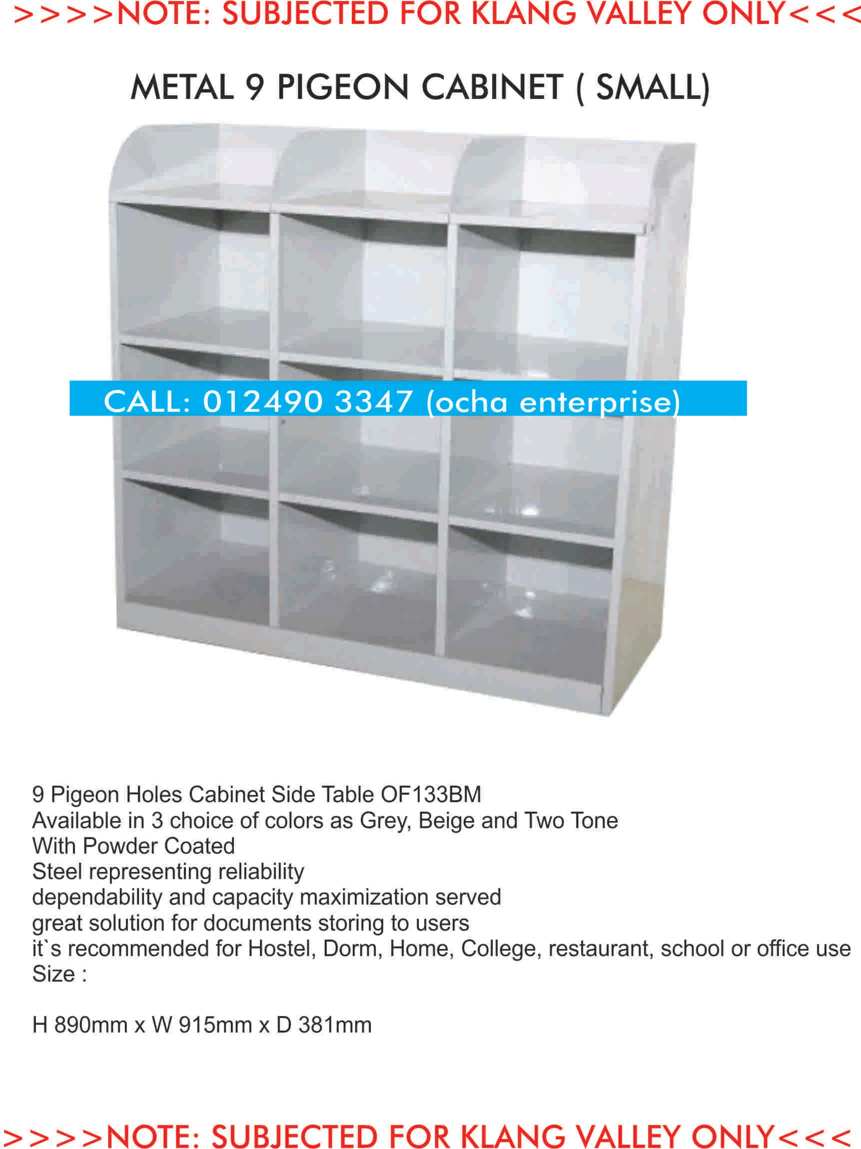 9 Pigeon Holes Cabinet Side Table