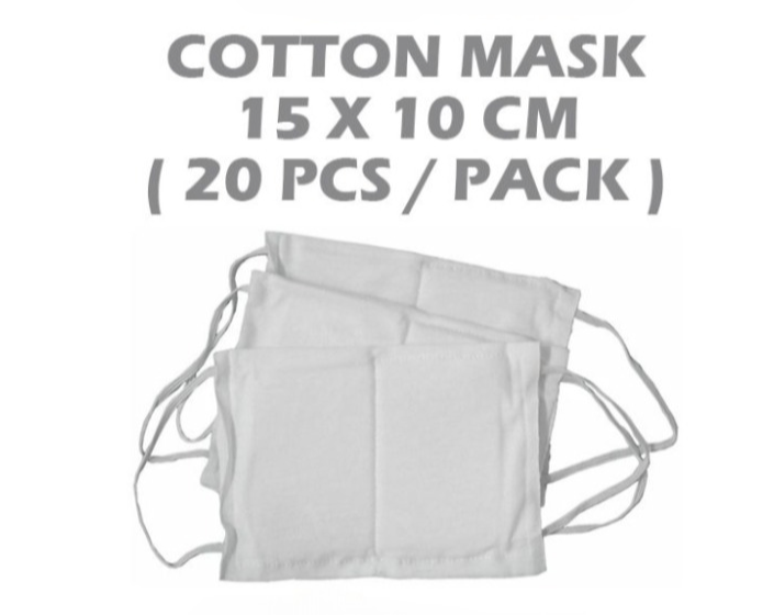 WHITE COTTON MASK