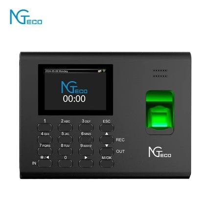 NGTeco K4 Attendance Machine Biometrics Fingerprint Machine Built-In Battery With App (Black)
