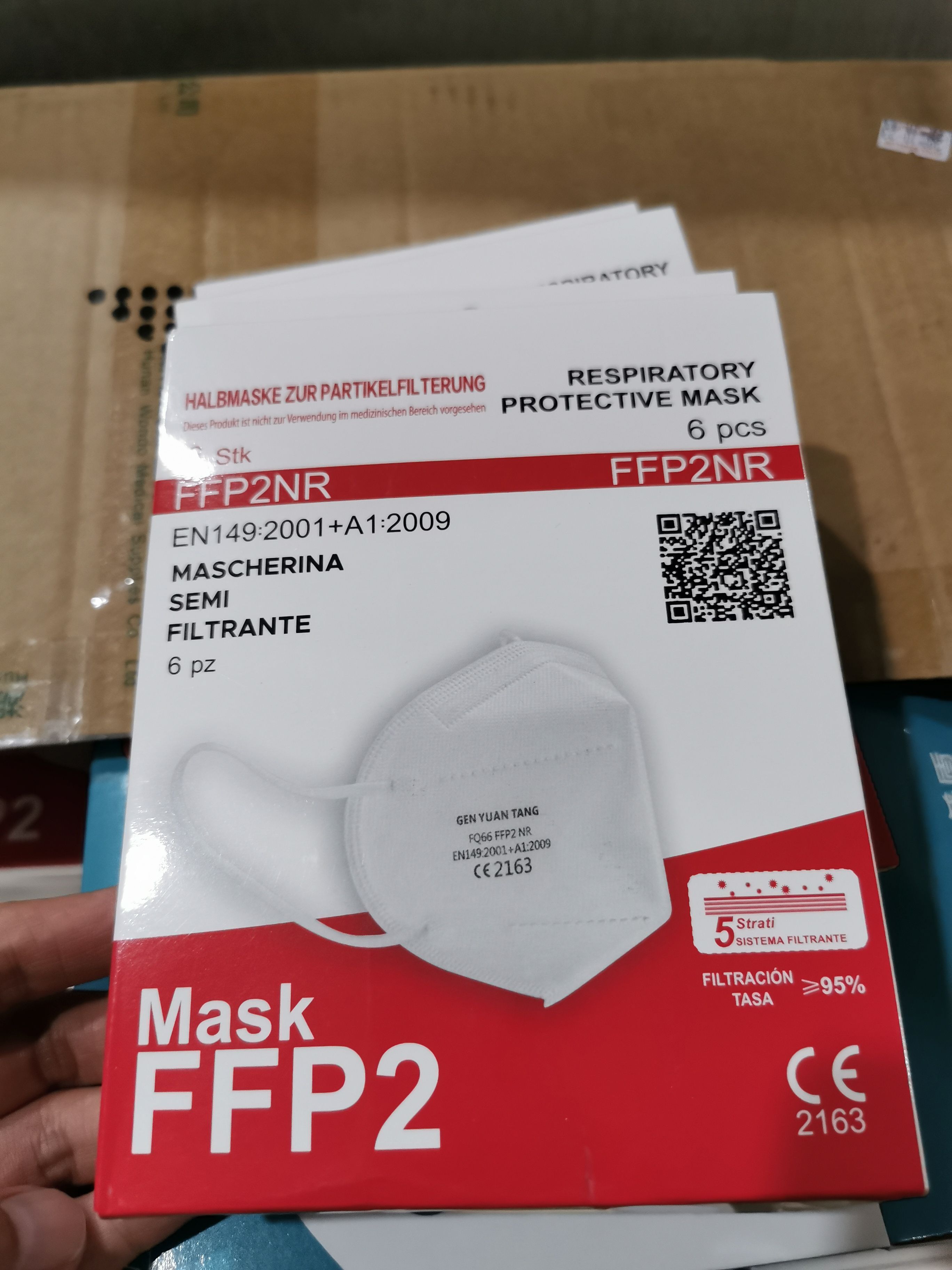 NA KN95 Individual packaging 6pcs in box