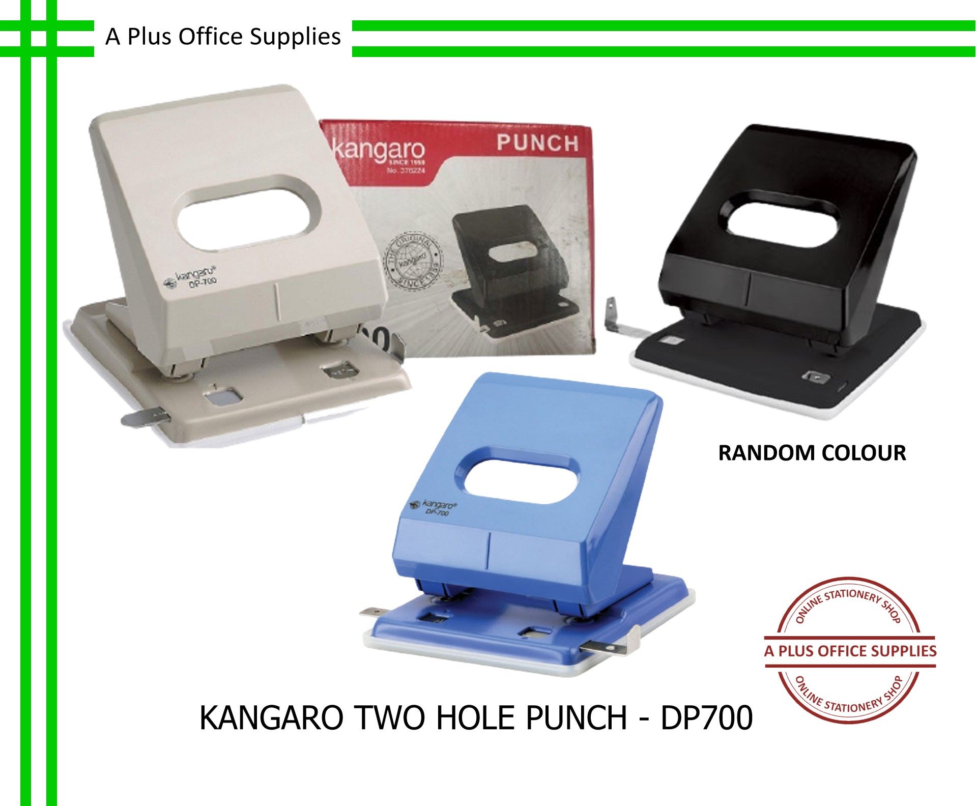 KANGARO Two Hole Punch DP700 / Penebuk Lubang Dua