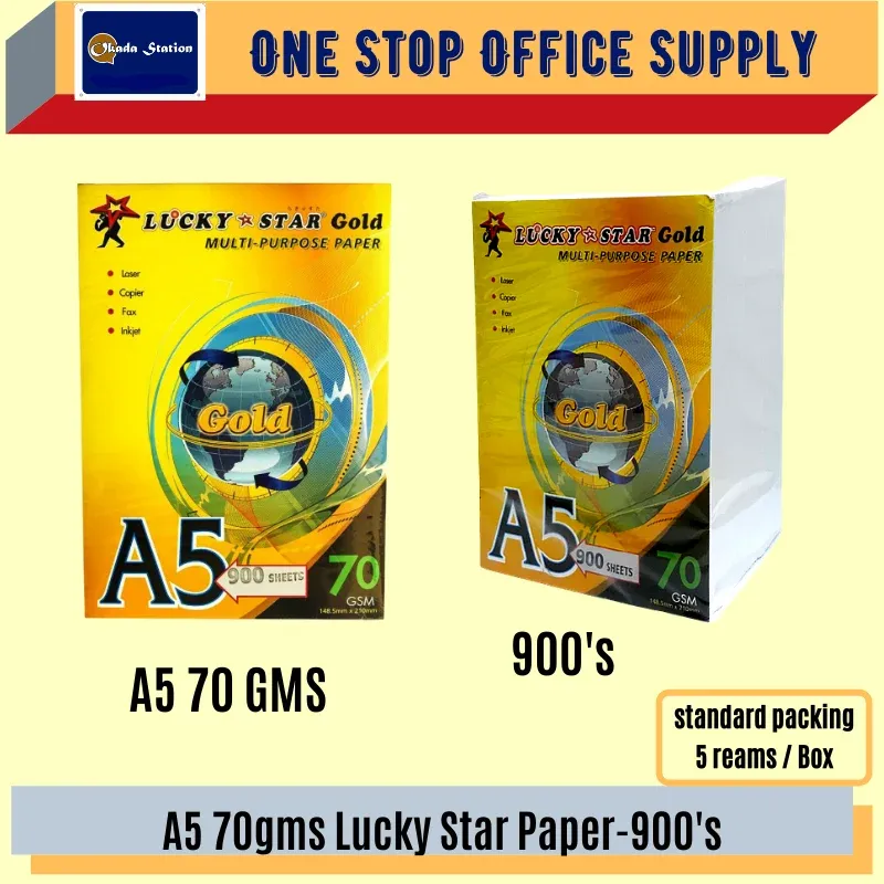 A5 70 GMS PHOTOSTAT PAPER - 900 SHEET(LUCKY STAR & OKADA) /Lucky Star /Okada /Photostat Paper /A5 paper /70gms
