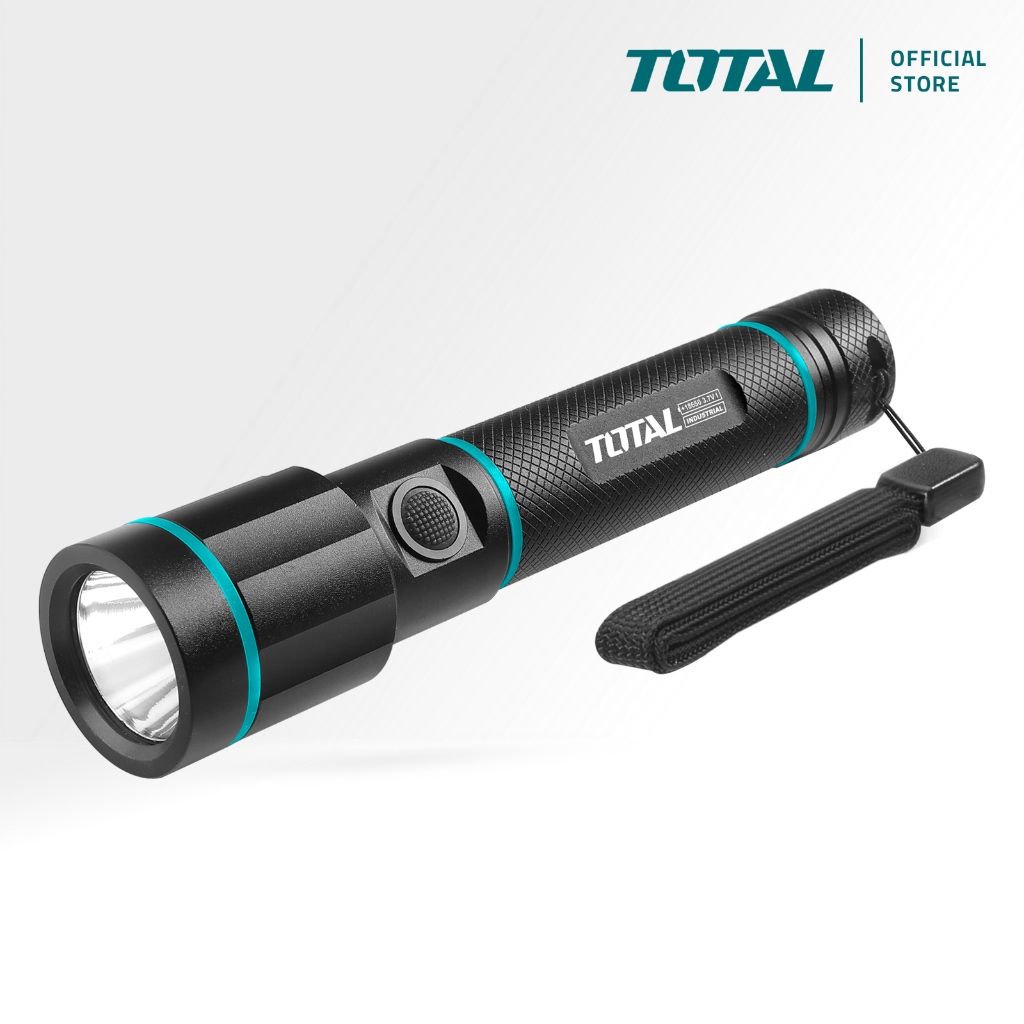 TOTAL FLASHLIGHT RECHARGEABLE 2.0AH LI-ION BATTERY WITH USB CABLE (50-450 LUMENS) TCFL1865051