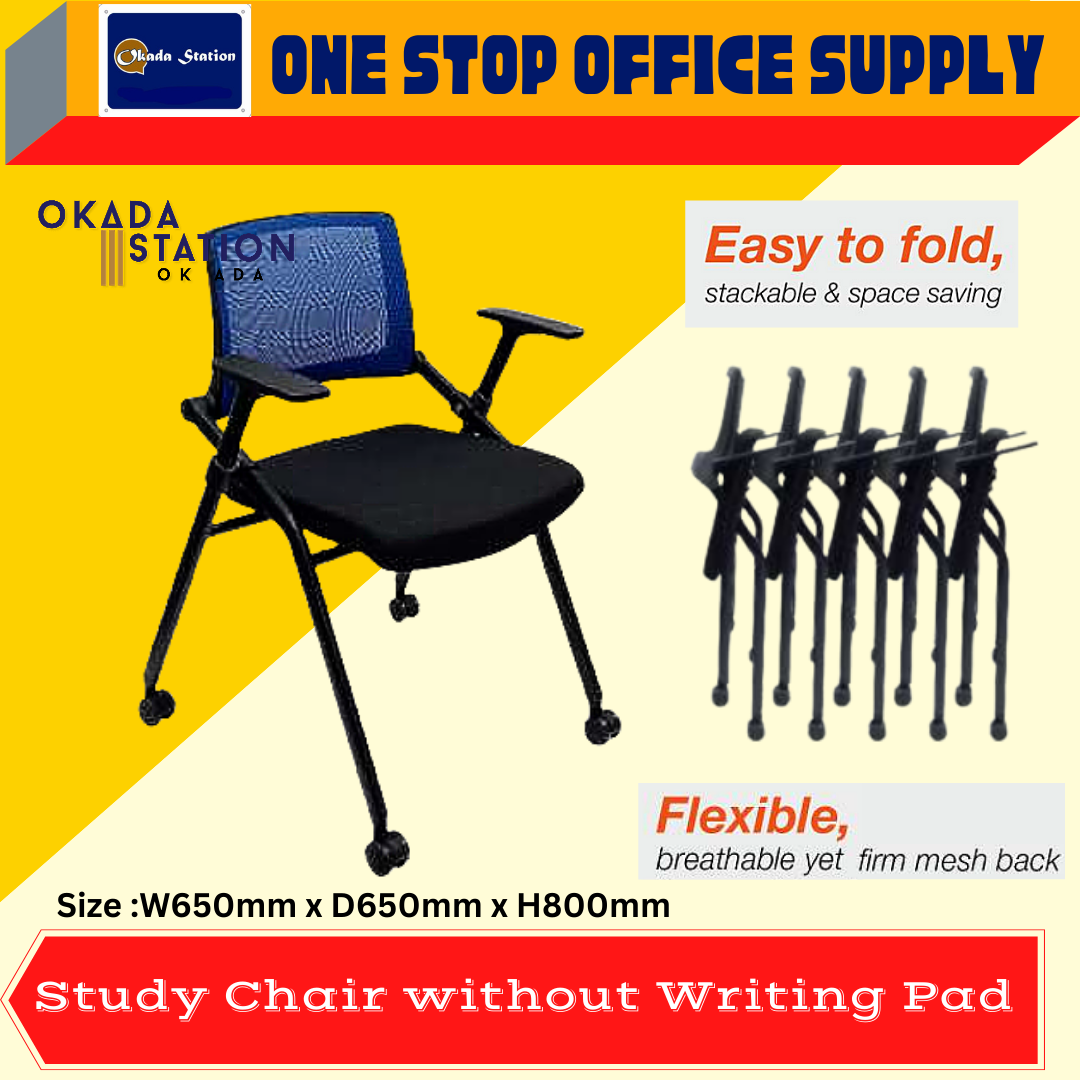 LT ELANO NT-998 Study Chair Without Writing Pad / Study Chair / Student Chair / Tuition Chair / Training Chair / Foldable Chair