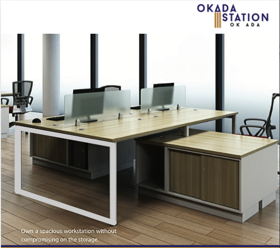 vs WORKSTATION / CLUSTER OF 6 / MODEL : SQW 55 / TABLE : 1500MM / WITH SIDE CABINET / TABLE TOP PANEL : GLASS
