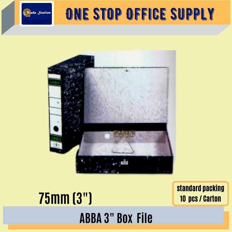 ABBA BOX FILE SS656 / AB13042 / ABBA / Box File / File / 13042 / Office Supplies / 75mm / 3" Box File