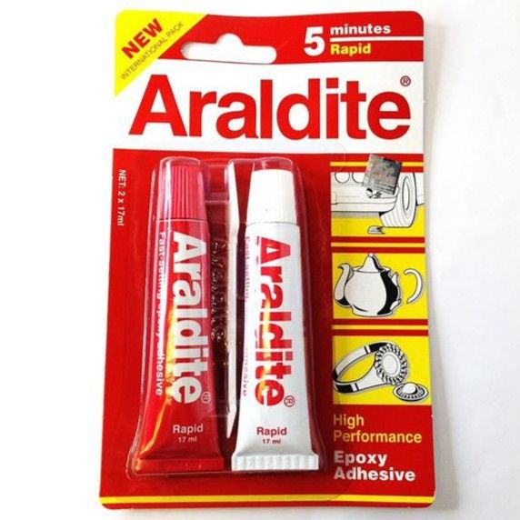 ARALDITE 5MINUTES RAPID HIGH PERFORMANCE FAST-SETTING EPOXY ADHESIVE (2 X 15ML) ARALDITE GLUE/ PELEKAT EPOKSI