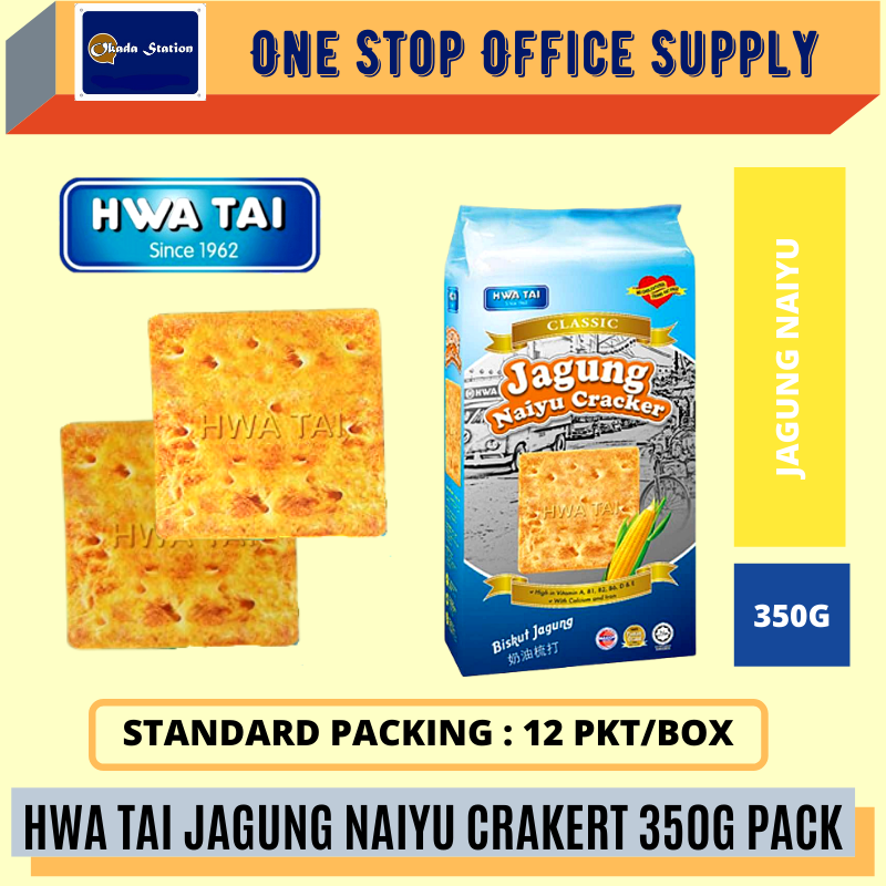 HWA TAI JAGUNG NAIYU CRACKER 300G /Hwa Tai /Cracker /300g /Jagung /Naiyu /Hwa Tai Jagung Naiyu Cracker