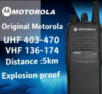 Motorola GP328 UHF Heavy Duty Walkie Talkie CP1300 Set Pair Digital Conventional Walkie Talkie
