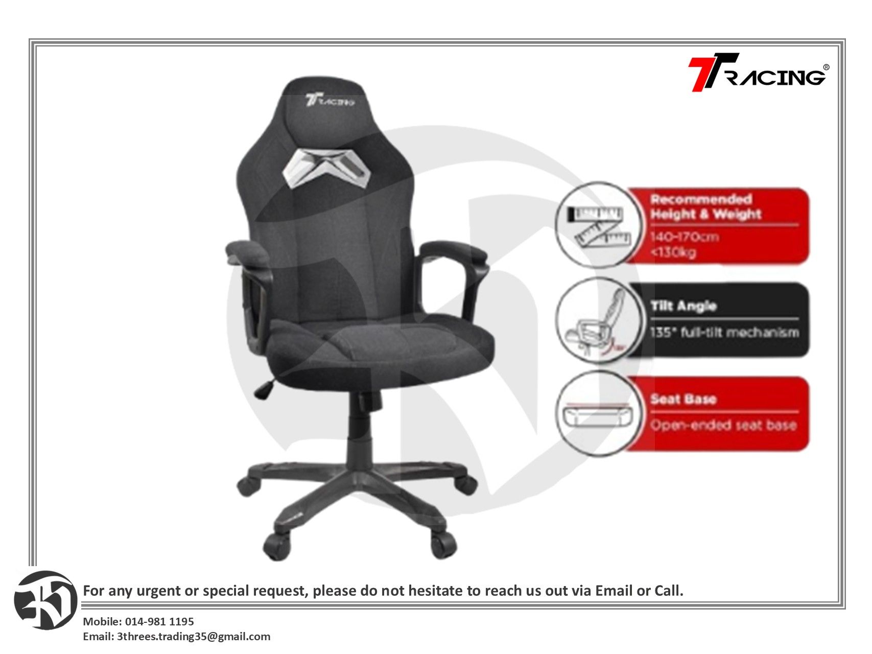 TTRacing Duo V3 Air Threads Fabric Gaming Chair