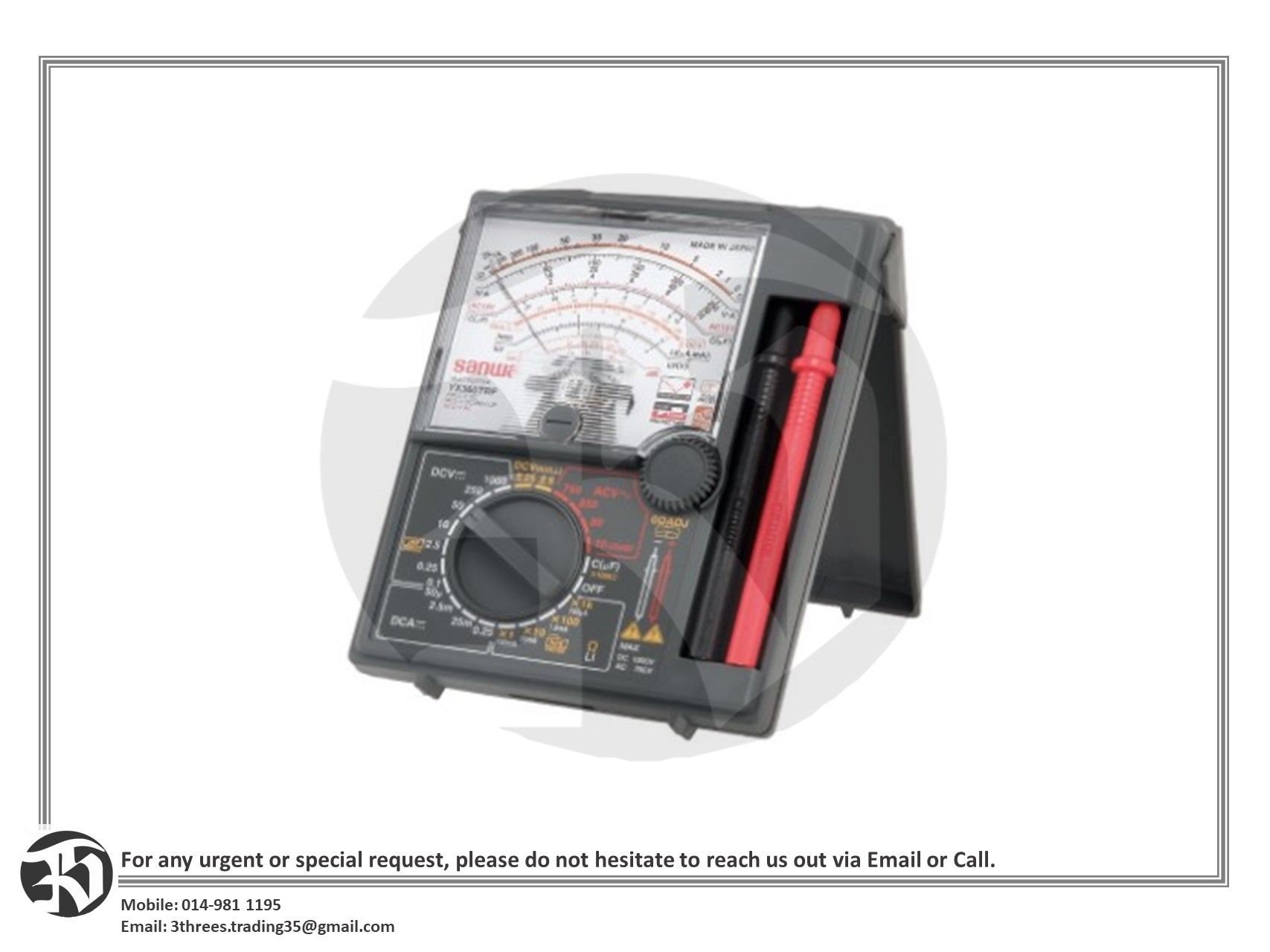 SANWA YX360TRF Analog Multimeter AC/DC Voltmeter