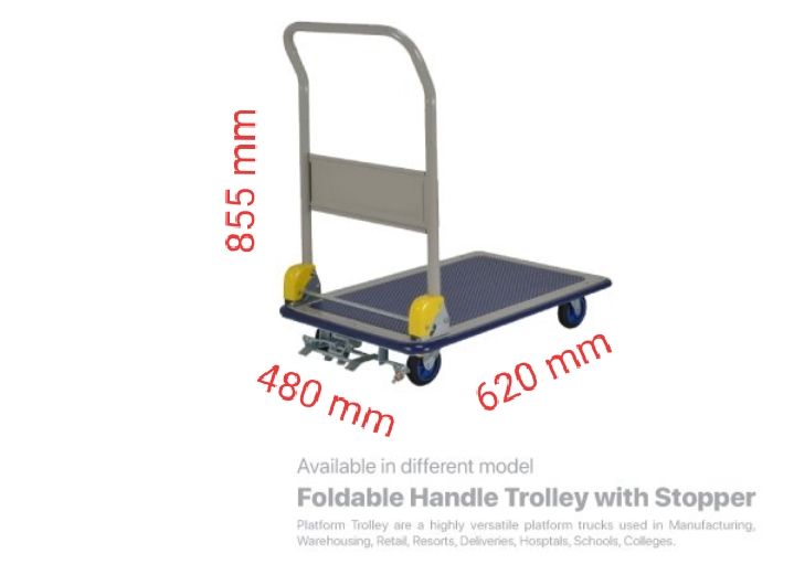 Foldable Handle Trolley with Stopper