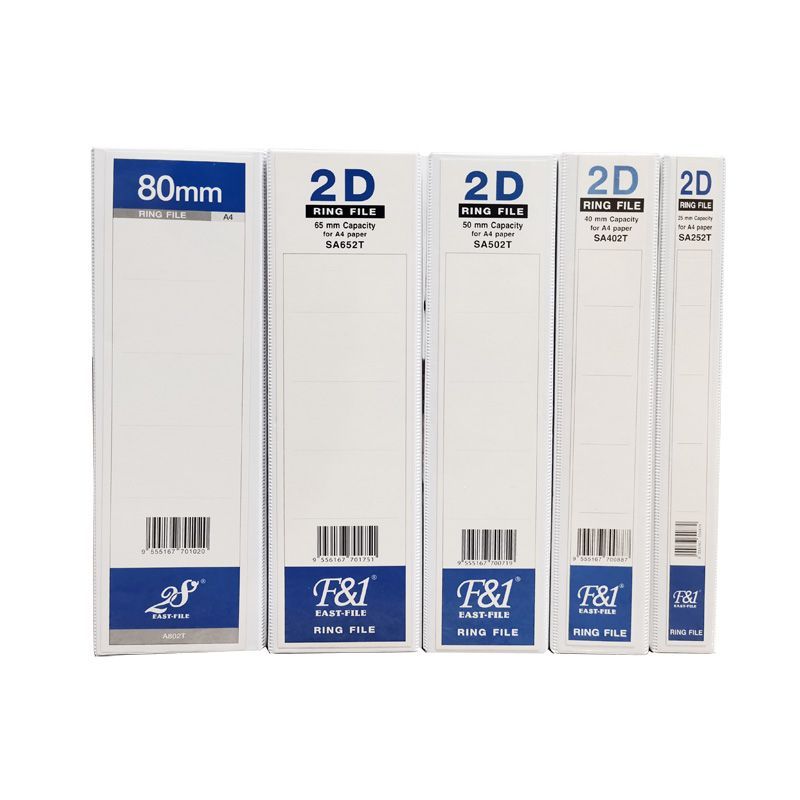 EF PVC 2D RING FILE A4 WHITE (25MM/40MM/50MM/65MM/80MM)