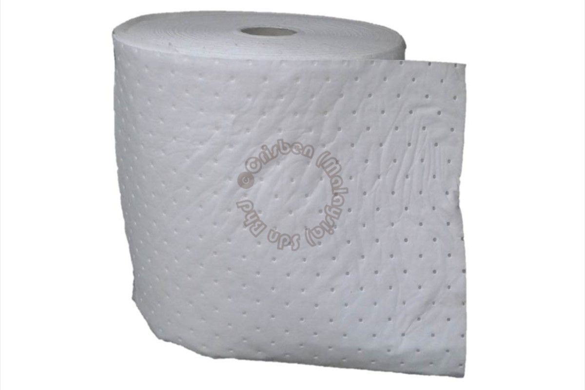 CRISBEN (ORCD 100) - Oil Absorbent Rolls, White, (Dimpled), Thick, 40cm x 50meters, 1 Roll/Bale
