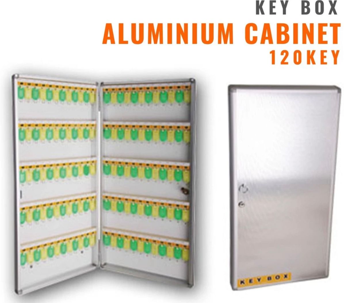 KEY BOX ALUMINIUM CABINET SAFETY KEY STORAGE BOX 120pcs