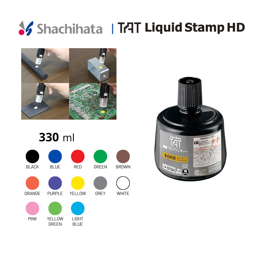 [PRE-ORDER] TAT Customized Liquid Stamp HD LSA Refill Ink 330ml - 13 Inks Colours  Red