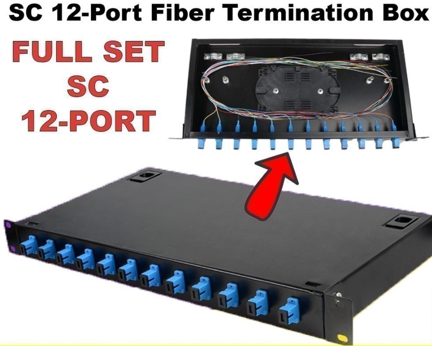 12-PORT SC FULL SET OPTICAL FIBER TERMINATION BOX WITH PIGTAIL FLANGE THICKENING – TBR301