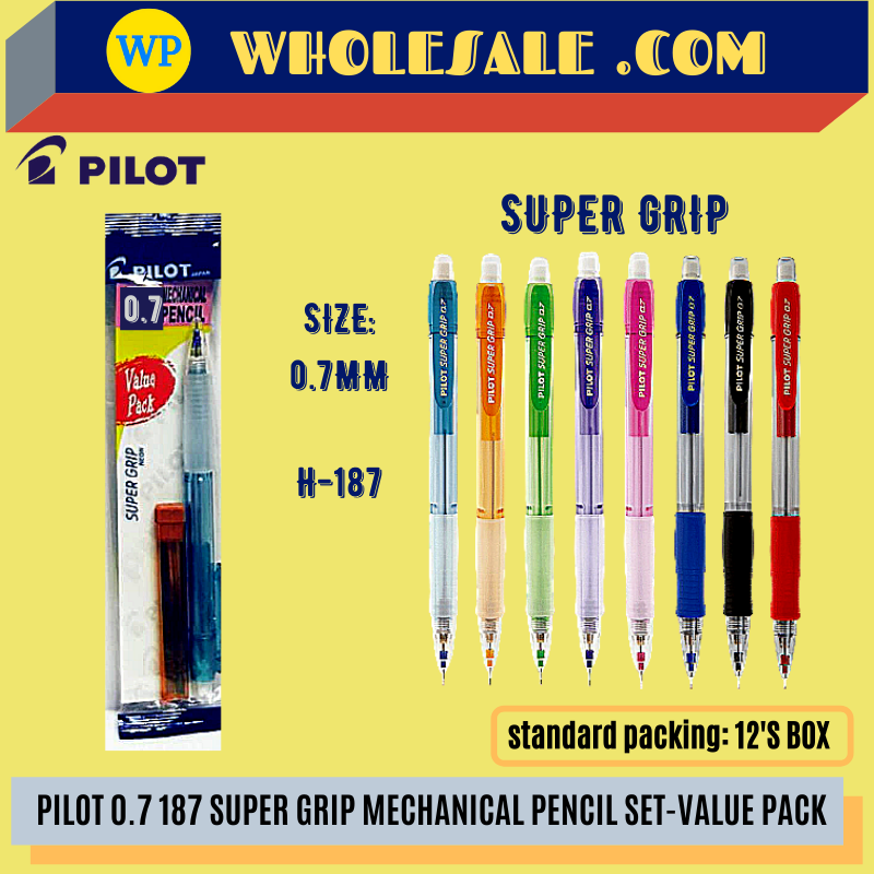 PILOT 0.7 MM 187 MACHANICAL PENCIL SET-VALUE PACK / Pilot / Machanical pencil / 0.7mm / Super Grip / Pilot 0.7mm 187 Machanical pencil