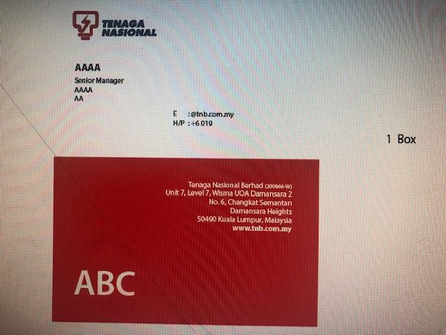 Business Card TNB