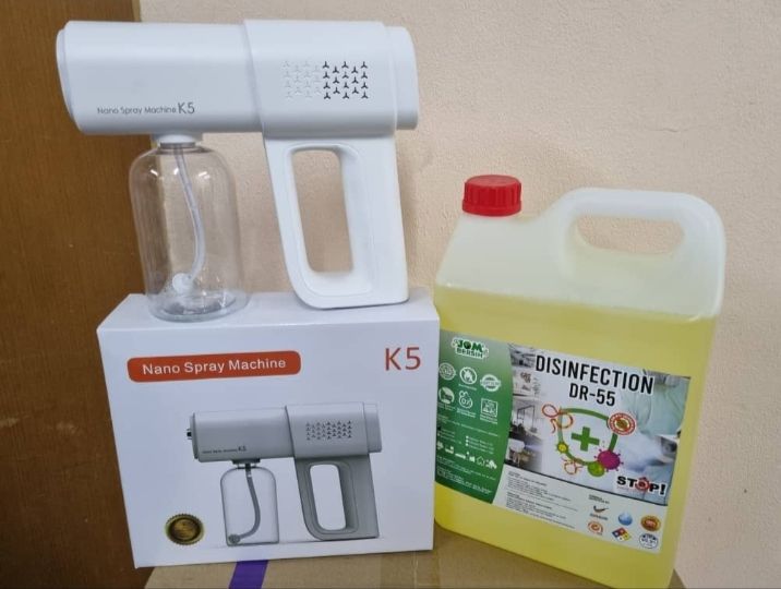 MODEL : K5 OCHA NANO SPRAY MODEL: K5 MACHINE -350 ML SET PACKAGE + NANO MIST LIQUID 5 LITER- FREE DELIVERY SEMENANJUNG
