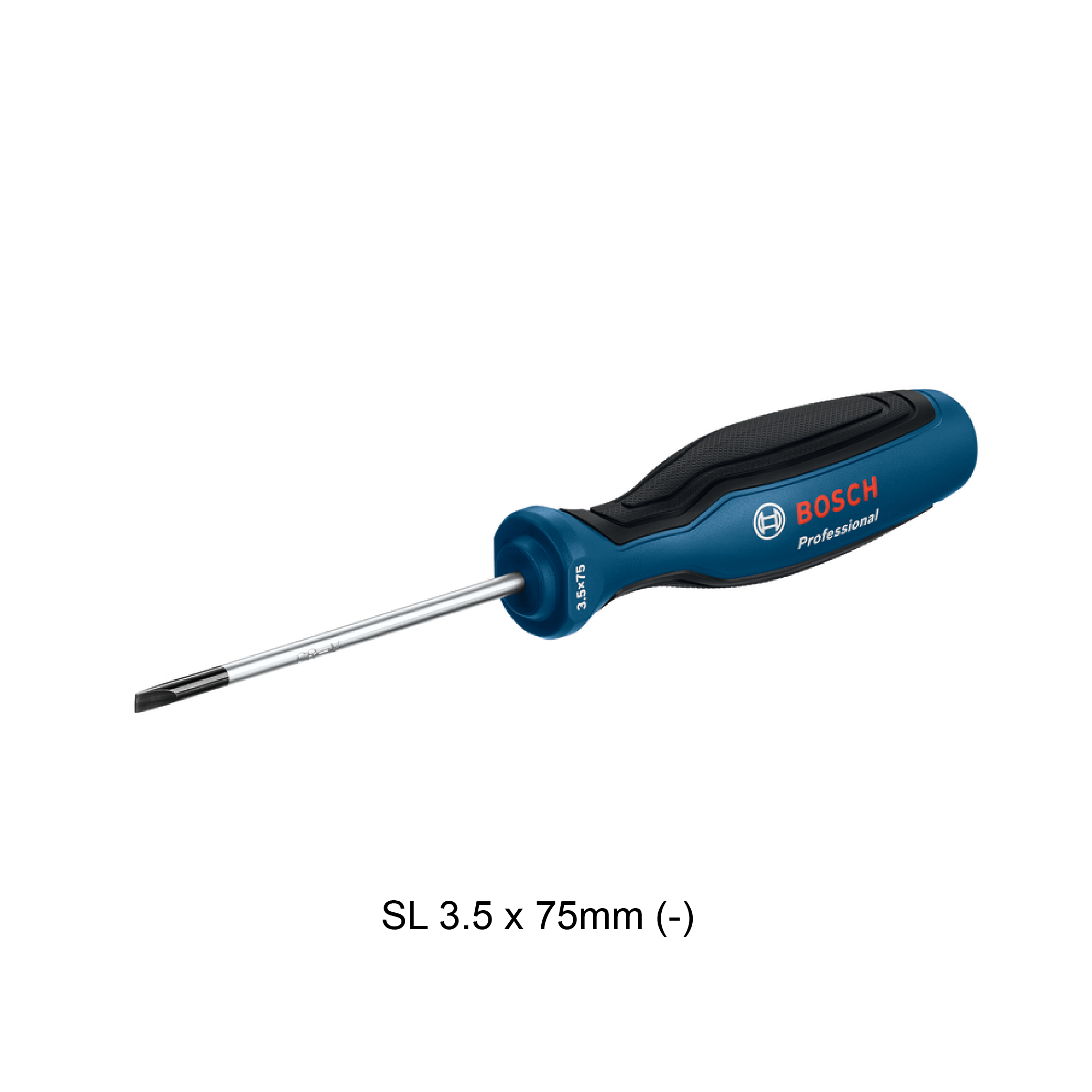 BOSCH Slotted Screwdriver (-) : 3.5 x 75mm / 4.5 x 100mm / 5.5 x 100mm / 6.5 x 120mm