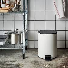 TURRIDNING Pedal Dustbin, white/anthracite, 9 liter