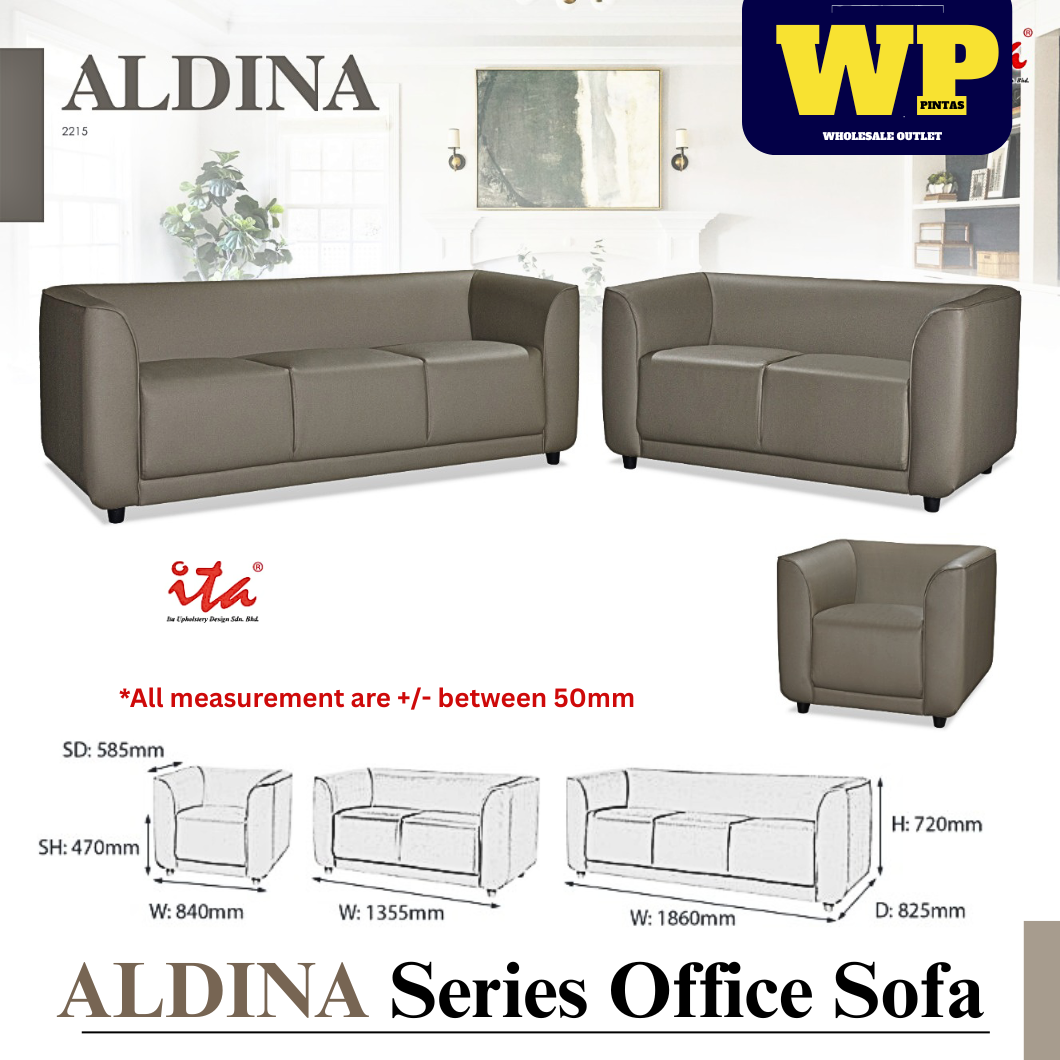 ALDINA 2215 ALDINA SERIES OFFICE SOFA - ALL SIZE / SINGLE SEATER / DOUBLE SEATER / TRIPLE SEATER / 1+2+3 SEATER SET / VISITOR SOFA / PU LEATHER / FABRIC / SOFA PELAWAT / SOFA PEJABAT / SOFA / ALDINA 2215