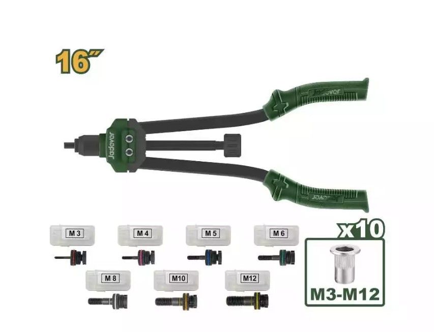 JADEVER 16" RIVET NUT GUN KIT JDHR5B16