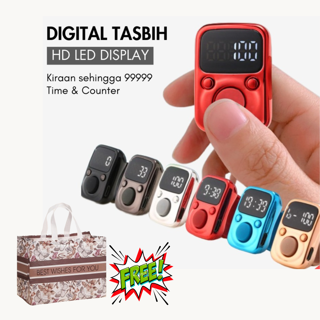 OEM Zikir Ring Digital Tasbih (Free Premium Bag)