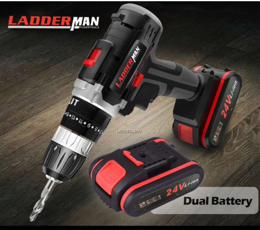 LADDERMAN (BLACK) LDM-24V2LI CORDLESS IMPACT