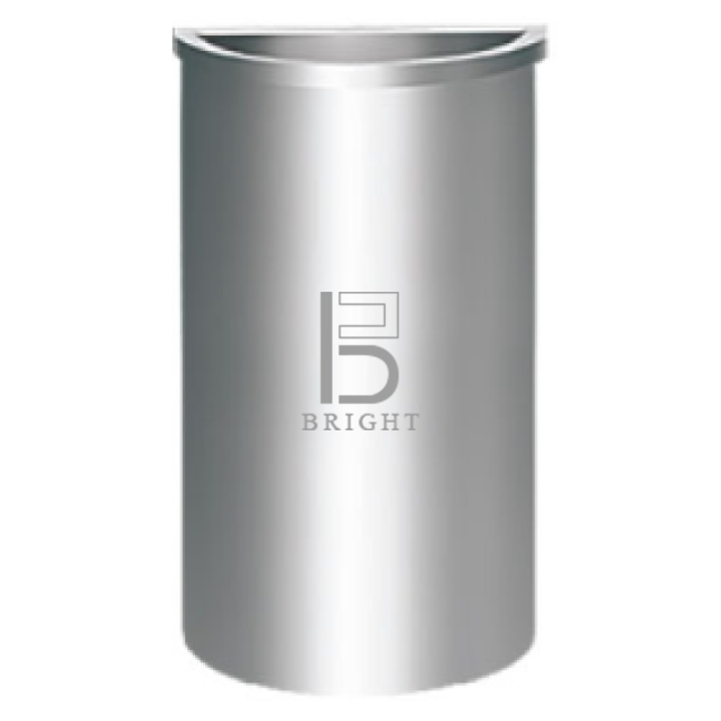 VIP STAINLESS STEEL SEMI ROUND BIN C/W OPEN TOP (SS103‐2IN1)
