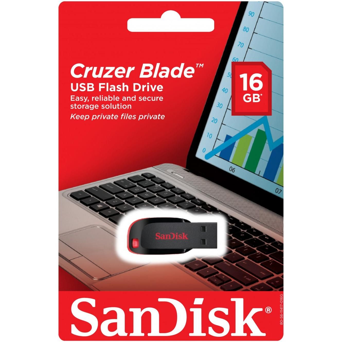 SanDisk Cruzer Blade USB Flash Drive CZ50 16GB