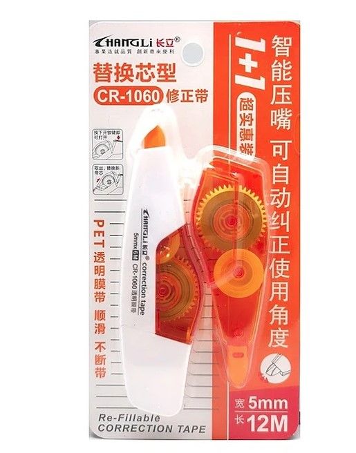 CHANGLI CR-1060 CORRECTION TAPE 12M X 5MM WITH 1 REFILL