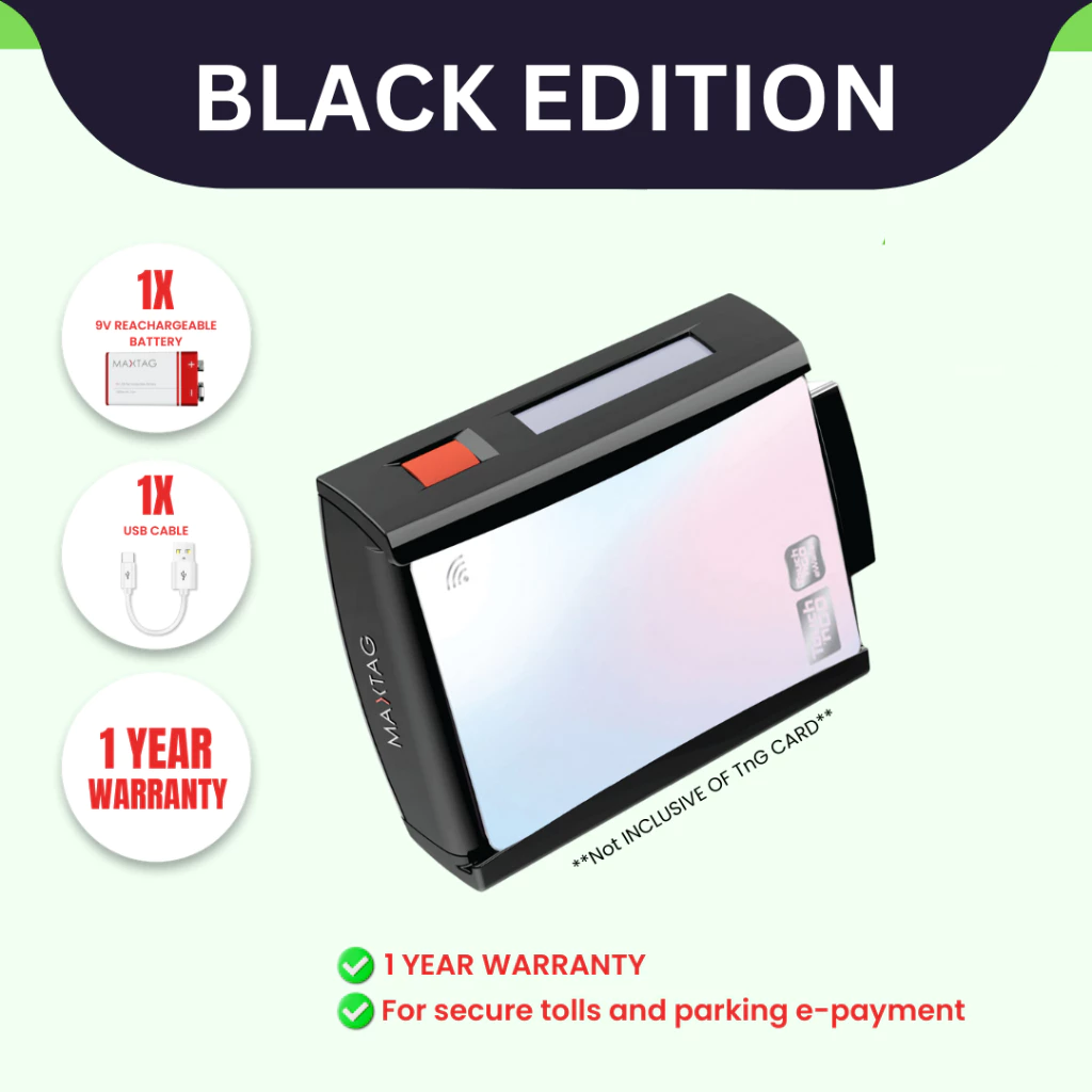 Black Edition MaxTag Touch n Go Toll
