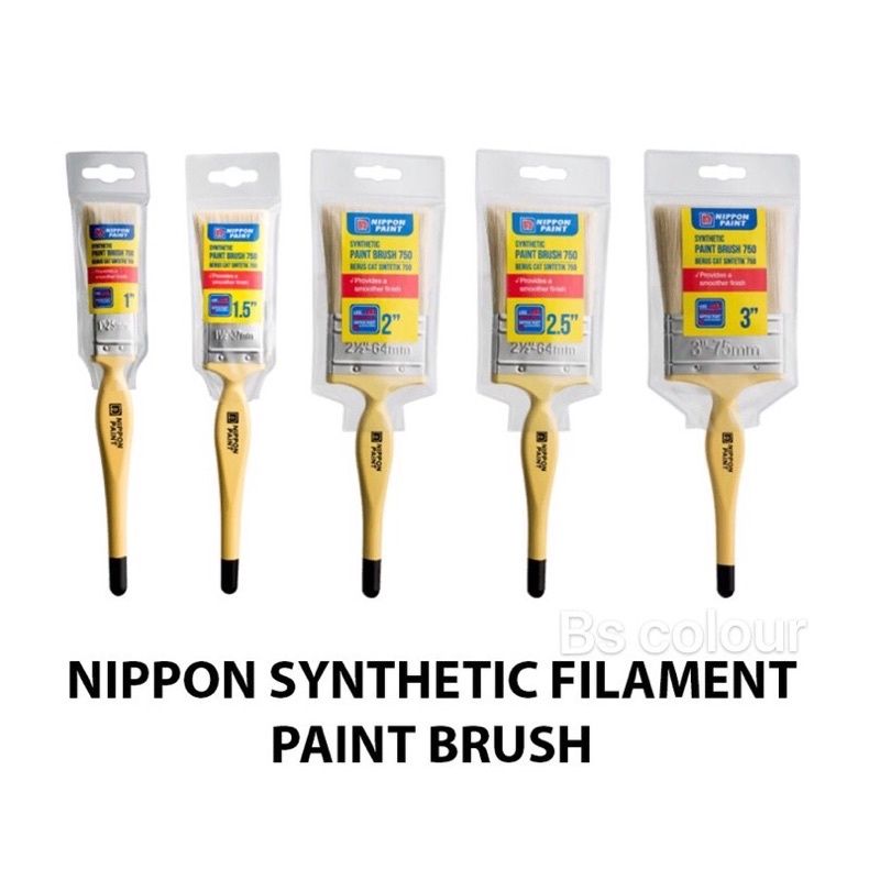 Nippon Synthetic Filament Paint Brush / Nippon Paint Brush / Berus CAT Bulu Sintetik (HAHAL)