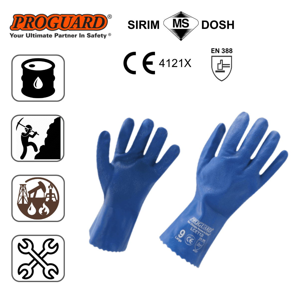 PROGUARD PVC COATED GLOVE ( LCET 121 / LCET 181)