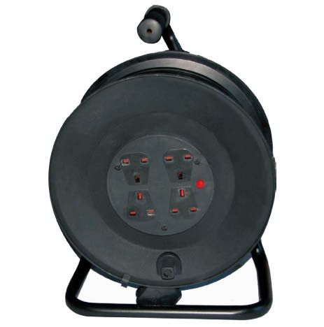 Temo 4 Way Industrial Cable Reel - BS Standard - 240V x 50M