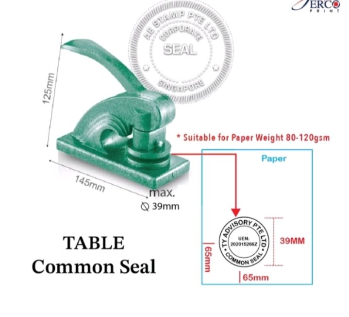 COMMON SEAl COM(M) SIZE: 43MM DESKTOP TABLE & POKET