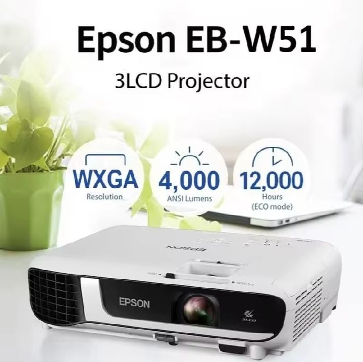 Epson EB-W51 Replace to EB-W55 WXGA 3LCD Projector With Out Wireless & optional