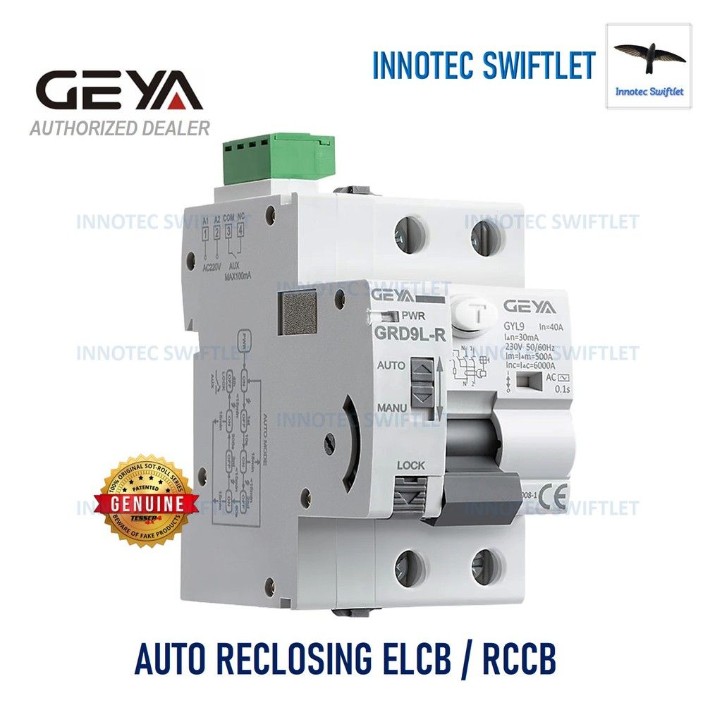 ELCB With Auto Recloser Device (Single Phase/Three Phase) Auto Reclosing Elcb 2POLE 63A 100mA
