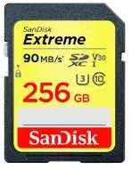 SANDISK SD EXTREME 90MB/S 256GB