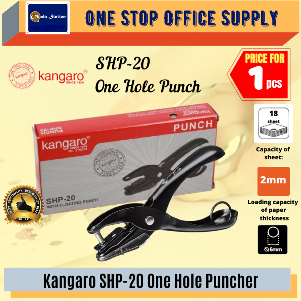 KANGARO SHP-20 SINGLE HOLE PUNCH / ONE HOLE PUNCH / KANGARO / SHP-20