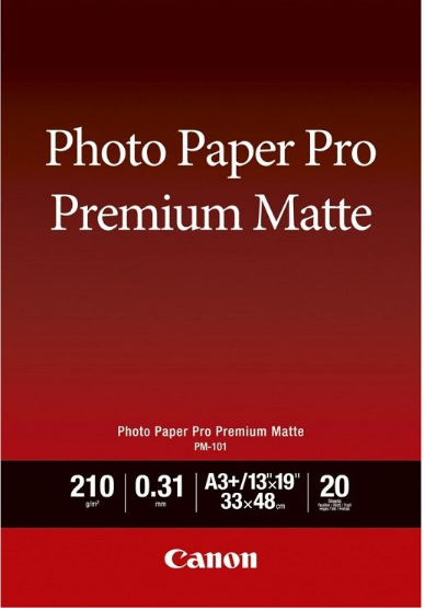 CANON Photo Paper Pro Premium Matte Paper (210g/m2) PM-101 A3+ (20sheets)