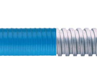 Kopex *Kopex EXLLH High Temperature Thermoplastic Coated Galvanised Steel Flexible Conduit Blue 25mm x 10m