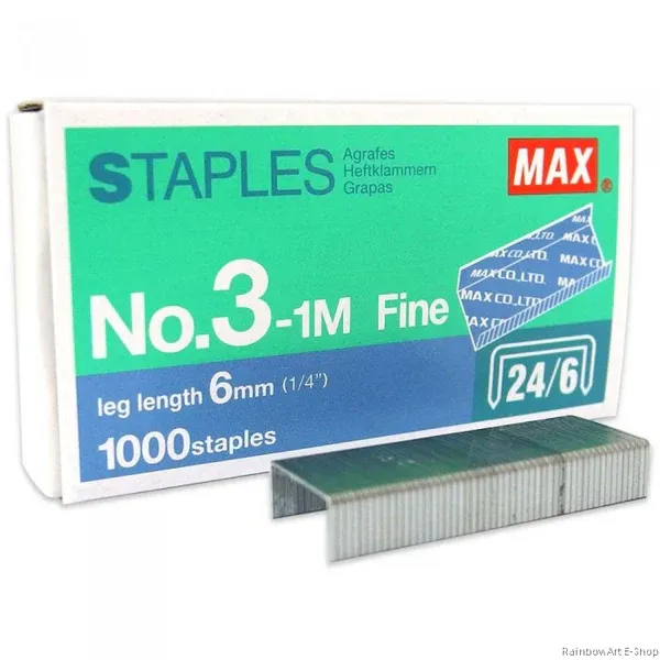 MAX STAPLES NO. 3-1M (24/6) (1 BOX X 10 UNIT)