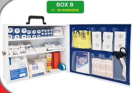 VITALFOUR DOSH2nd Edition METAL First Aid Kit BOX B for Office & Factory