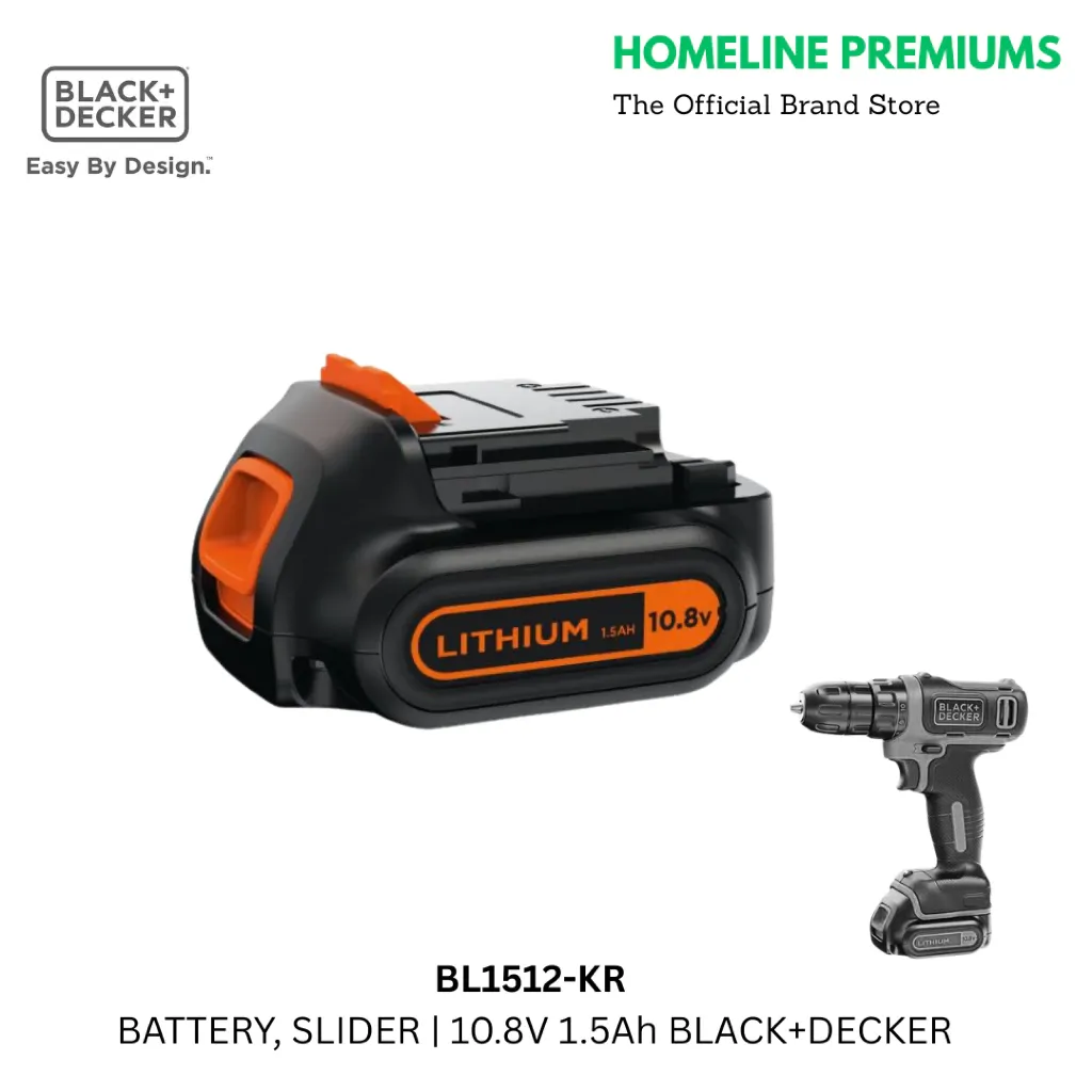 Black & Decker 10.8V 1.5Ah Li-Ion slider Battery
